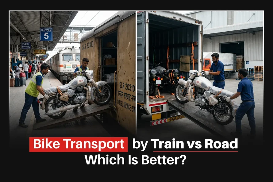 comparison of bike transport by train and bike transport by road in Shillong