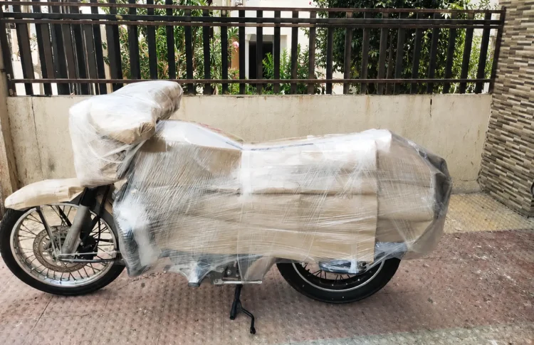 safest way to transport bike using foam wrapping and secure loading